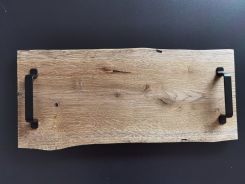 Taca dekoracyjna, dębowa - 50 cm