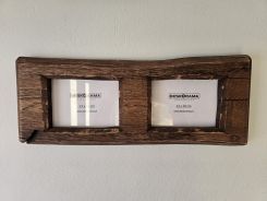 Ramka podwójna, dębowa - 13 x 18 cm