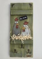 Wieszak na klucze - kury